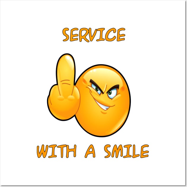 service with a smile Wall Art by magdynstein